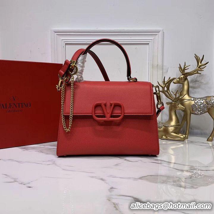 Unique Grade VALENTINO Origianl leather Tote Bag V0025 red