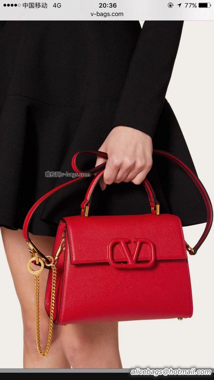 Unique Grade VALENTINO Origianl leather Tote Bag V0025 red