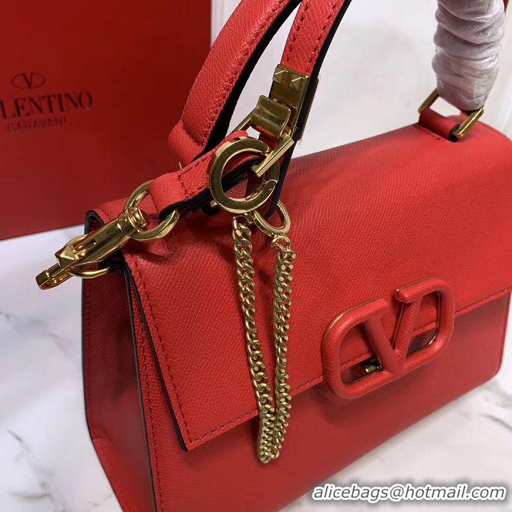 Unique Grade VALENTINO Origianl leather Tote Bag V0025 red