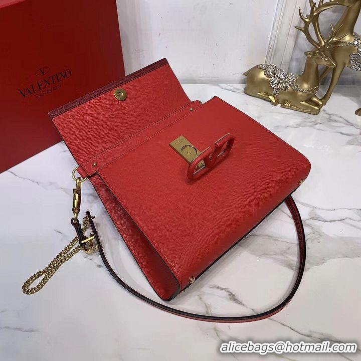 Unique Grade VALENTINO Origianl leather Tote Bag V0025 red