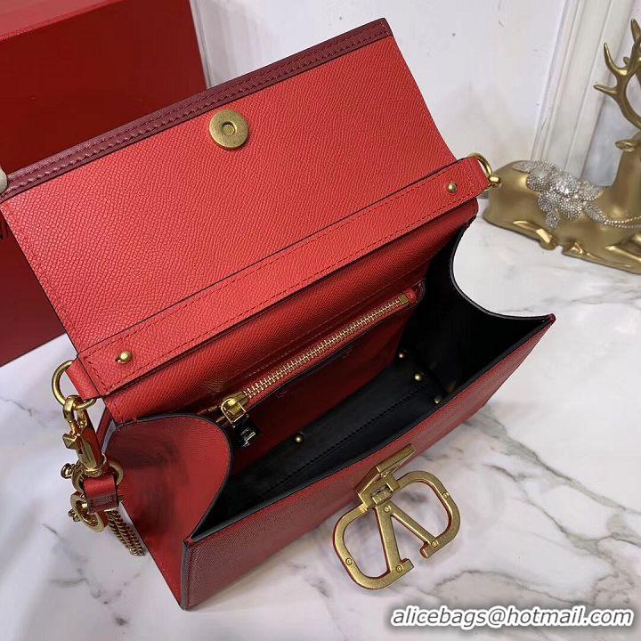 Unique Grade VALENTINO Origianl leather Tote Bag V0025 red