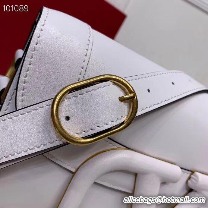 Top Quality VALENTINO Origianl leather shoulder bag V0030 white