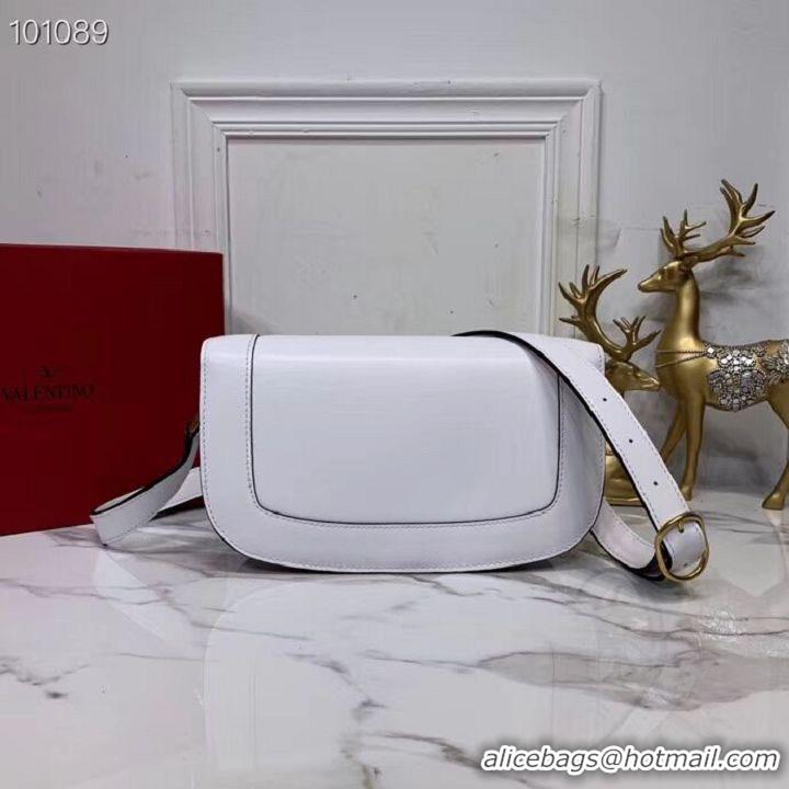 New Style VALENTINO Origianl leather shoulder bag V0030A white