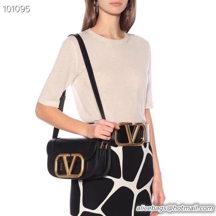 Buy Discount VALENTINO Origianl leather shoulder bag V0030 black