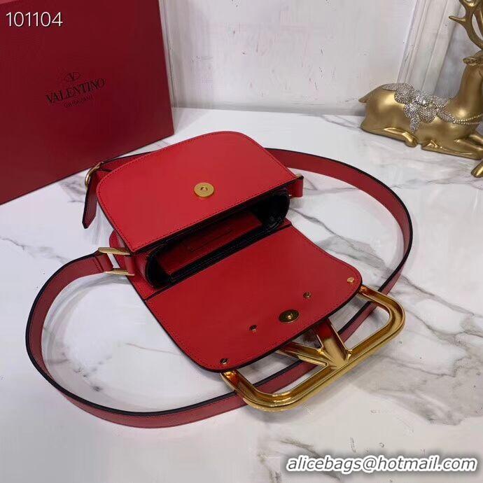 Low Price VALENTINO Origianl leather shoulder bag V0032 red