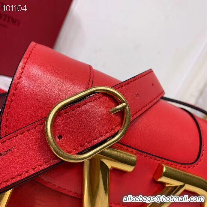 Low Price VALENTINO Origianl leather shoulder bag V0032 red