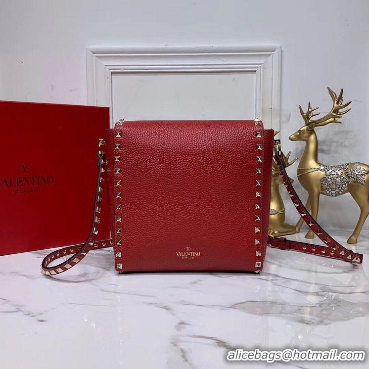 Most Popular VALENTINO Origianl leather shoulder bag V0182 red