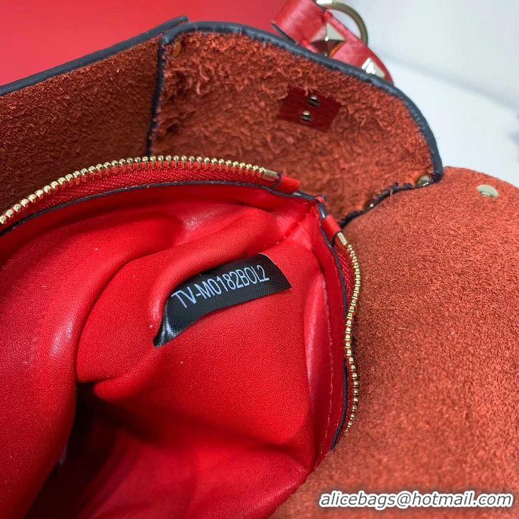 Most Popular VALENTINO Origianl leather shoulder bag V0182 red