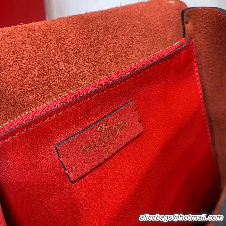 Most Popular VALENTINO Origianl leather shoulder bag V0182 red