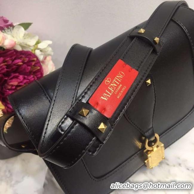 Unique Grade VALENTINO Origianl Leather Bag A0705 Black