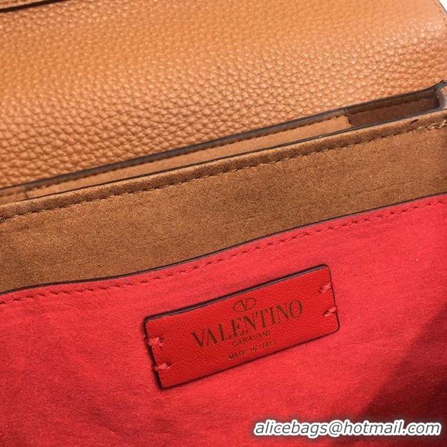 Low Cost VALENTINO Origianl leather shoulder bag 0705 tan