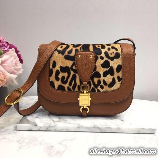 Super Quality VALENTINO Origianl leather shoulder bag 0705 leopard