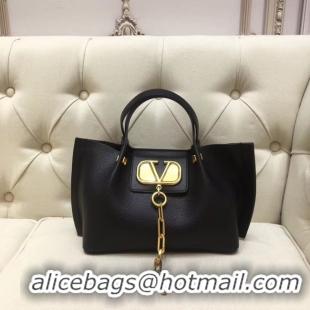 Buy Cheapest VALENTINO Origianl leather tote 2070 black