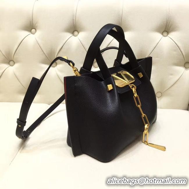 Buy Cheapest VALENTINO Origianl leather tote 2070 black