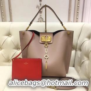 Shop Duplicate VALENTINO Origianl leather tote 2078 light pink