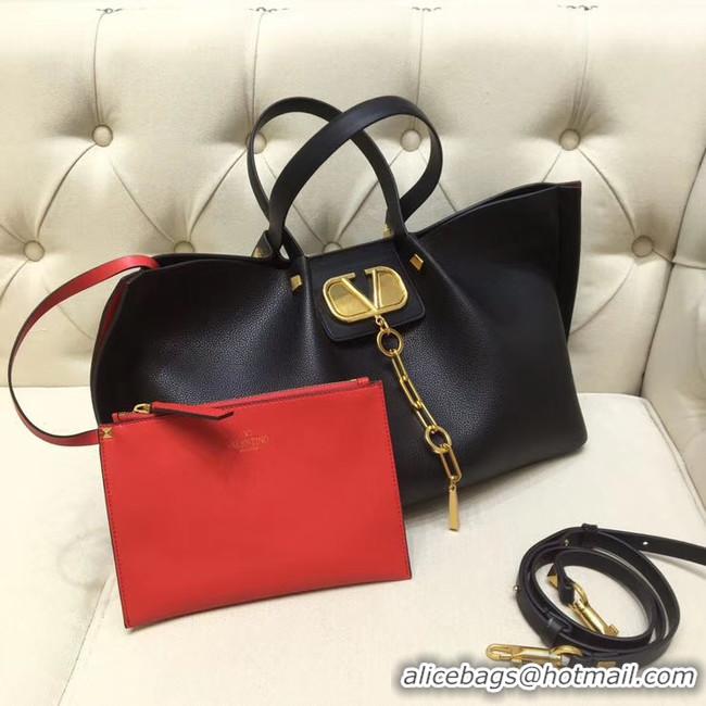 Shop Cheap VALENTINO Origianl leather tote 2080 black