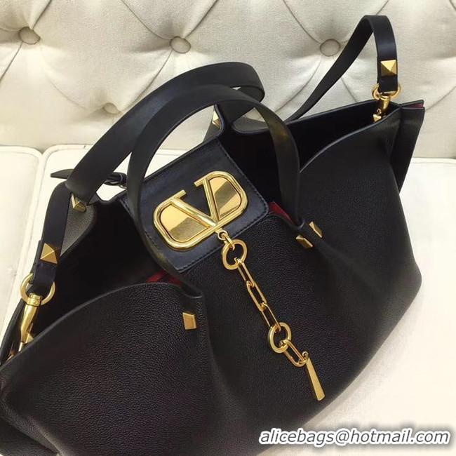 Shop Cheap VALENTINO Origianl leather tote 2080 black