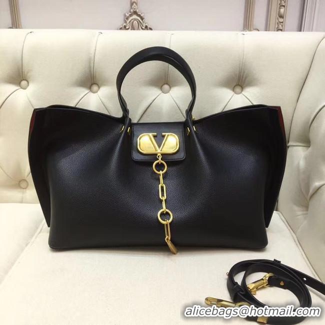 Shop Cheap VALENTINO Origianl leather tote 2080 black