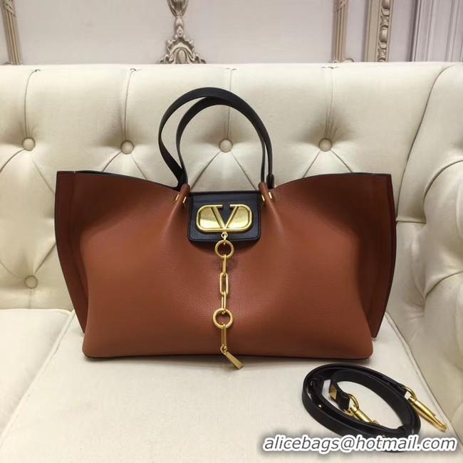 Inexpensive VALENTINO Origianl leather tote 2080 brown