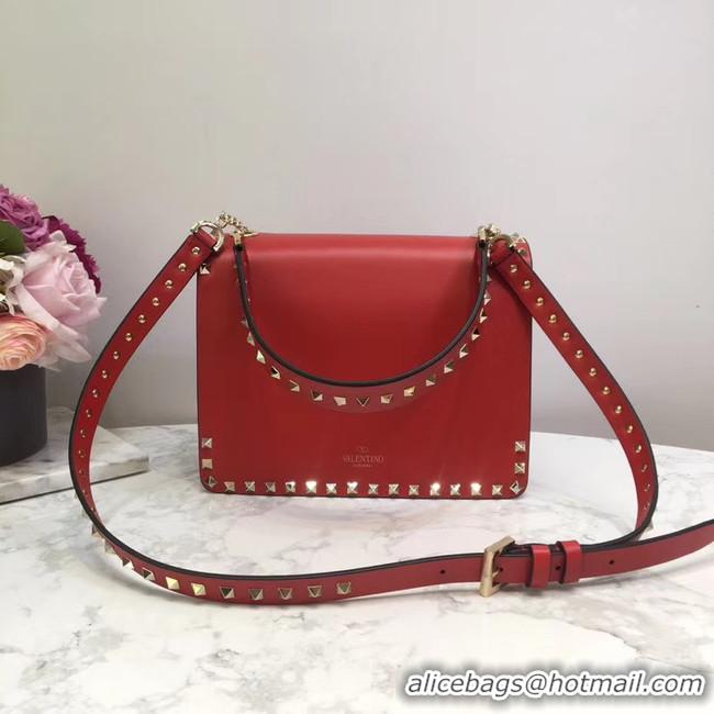 Unique Imitation VALENTINO Origianl leather shoulder bag 3005 Red