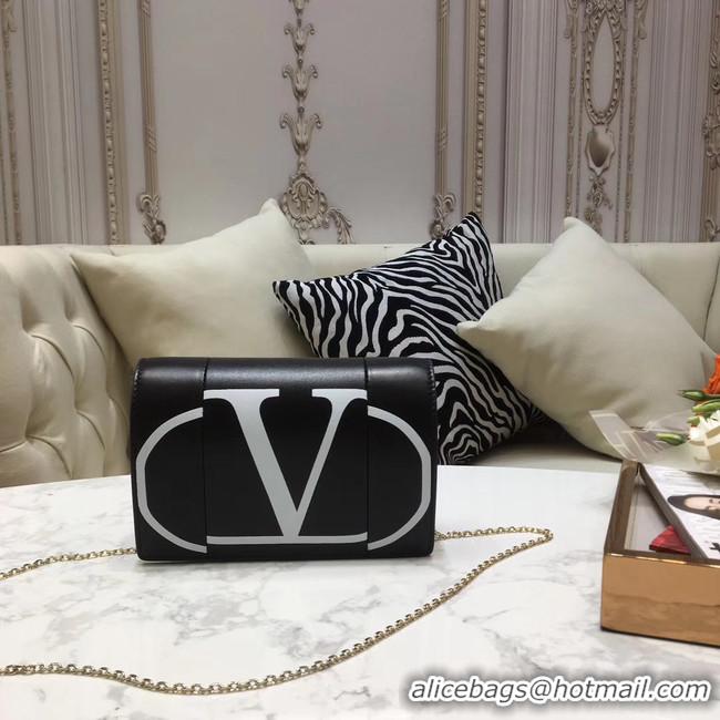 Buy Luxury VALENTINO Origianl leather mini shoulder bag 8877 black&white