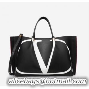 Shop Duplicate VALENTINO Origianl leather tote 9055 black