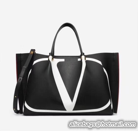 Shop Duplicate VALENTINO Origianl leather tote 9055 black