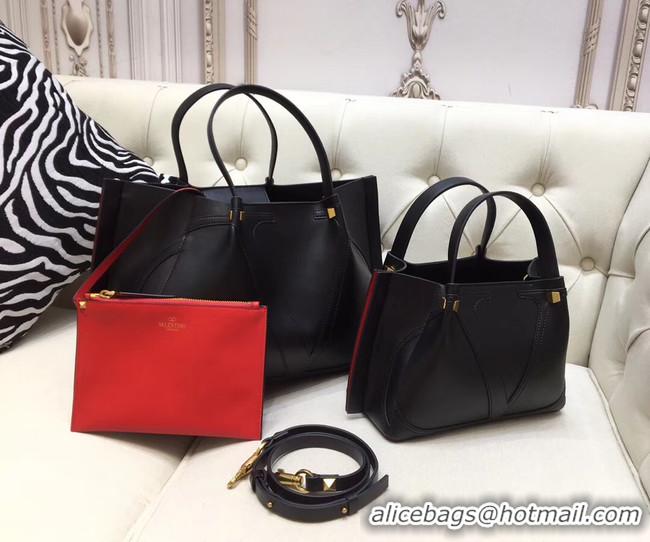 Low Cost VALENTINO Origianl leather tote 9077 black