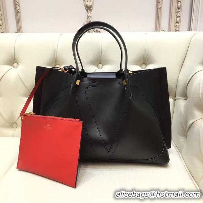 Trendy Design VALENTINO Origianl leather tote 9099 black