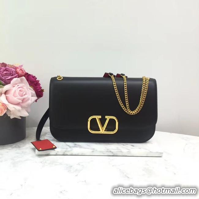 Reasonable Price VALENTINO VLOCK Origianl leather shoulder bag 2323 black