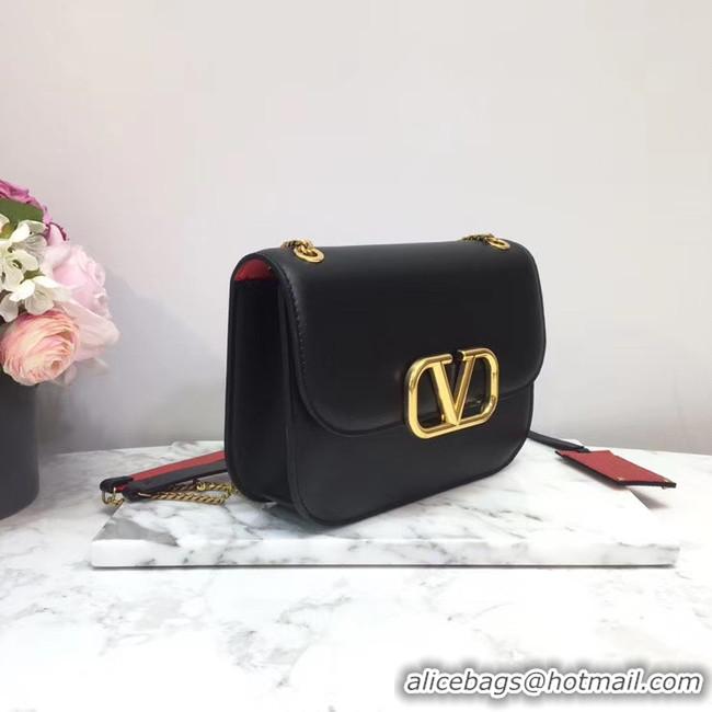 Best Price VALENTINO VLOCK Origianl leather shoulder bag 2222 black