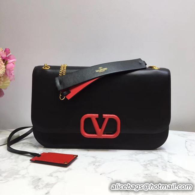 Shop Discount VALENTINO VLOCK Origianl leather shoulder bag 2524 black