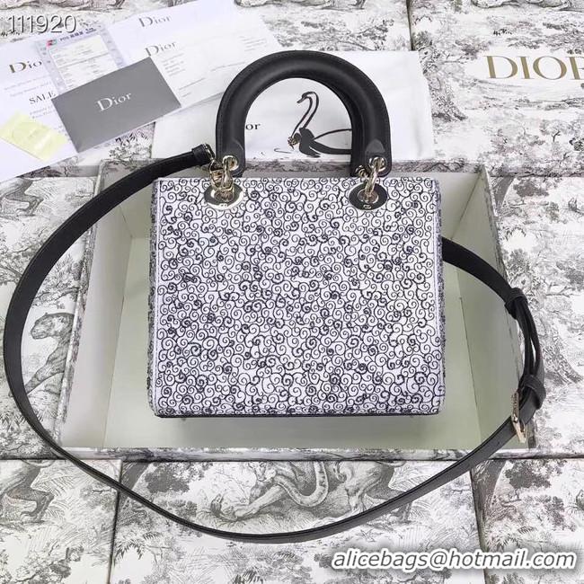 Fashion Show Collection LADY DIOR embroidered cattle leather M0565-4