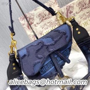 Popular Imitation DIOR BLUE SADDLE CAMOUFLAGE POUCH M0446C