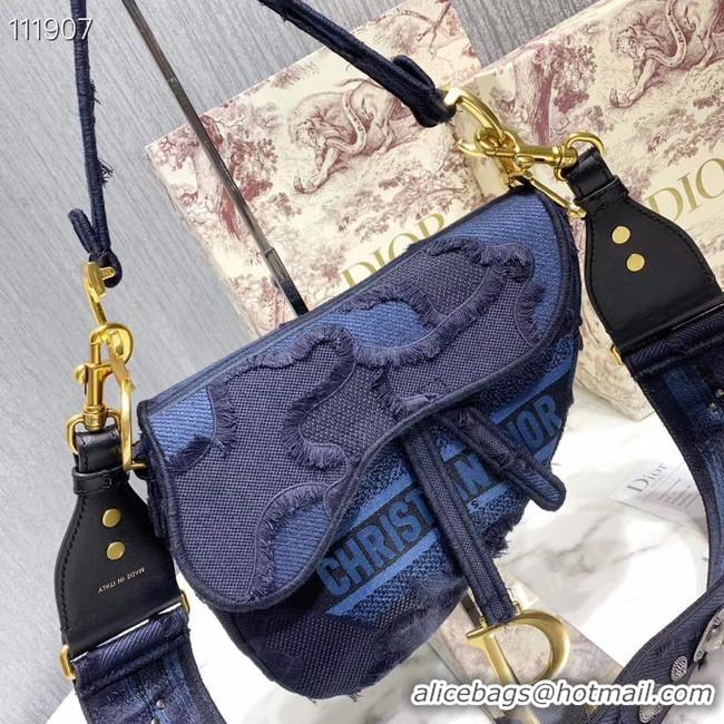 Popular Imitation DIOR BLUE SADDLE CAMOUFLAGE POUCH M0446C