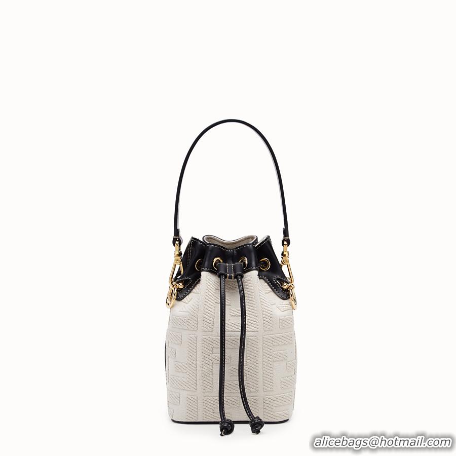 Discount FENDI MON TRESOR Mini bag in beige canvas 8BS010