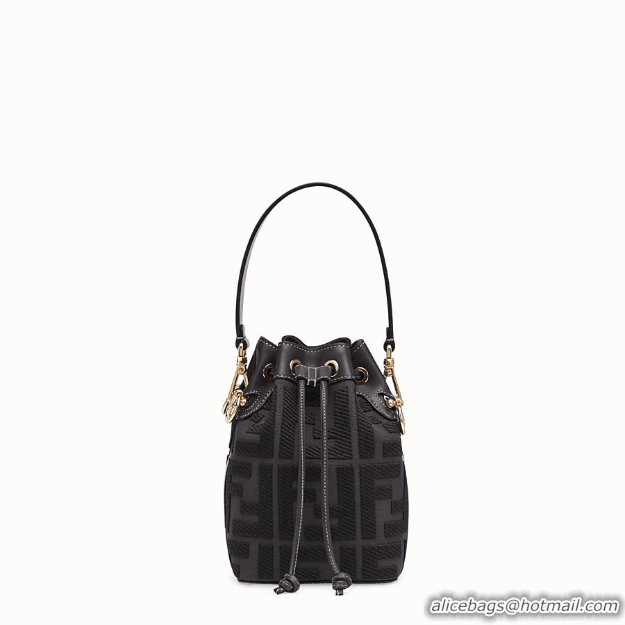 Top Design FENDI MON TRESOR Mini bag in black canvas 8BS010