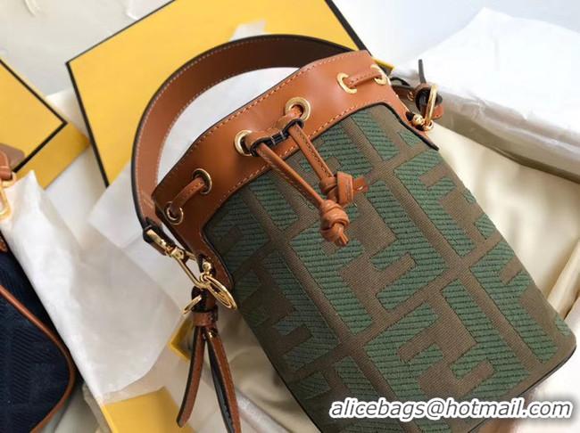 Spot Bulk FENDI MON TRESOR Mini bag in green canvas 8BS010