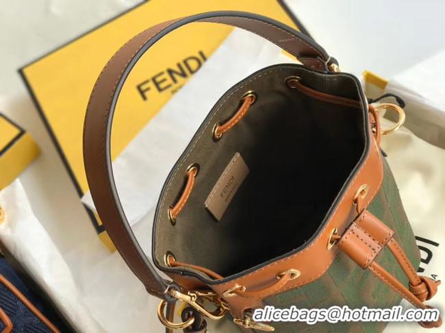 Spot Bulk FENDI MON TRESOR Mini bag in green canvas 8BS010