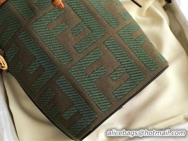 Spot Bulk FENDI MON TRESOR Mini bag in green canvas 8BS010