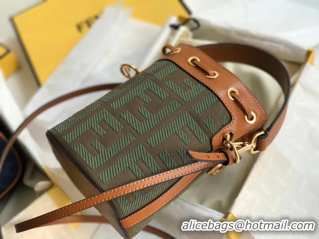 Spot Bulk FENDI MON TRESOR Mini bag in green canvas 8BS010