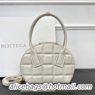 Imitation Bottega Veneta Original Woven Leather Square Shell Bag BV67130 White