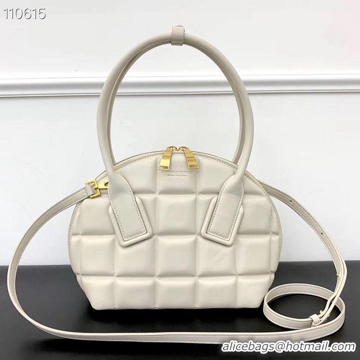 Imitation Bottega Veneta Original Woven Leather Square Shell Bag BV67130 White