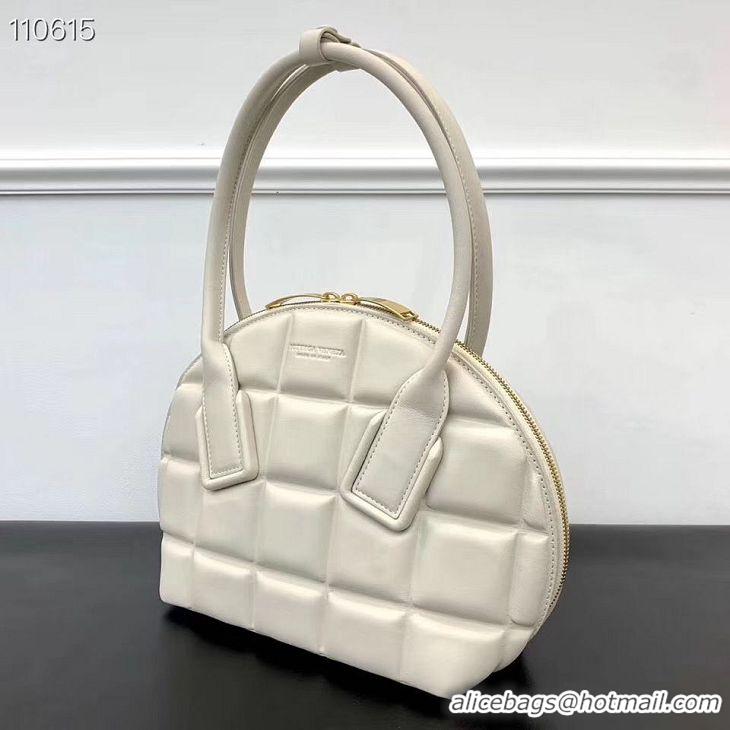 Imitation Bottega Veneta Original Woven Leather Square Shell Bag BV67130 White