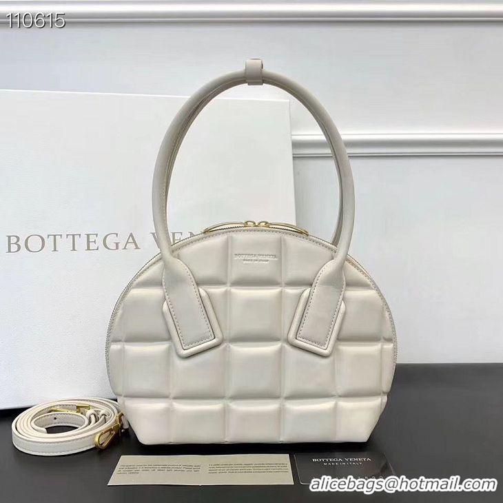 Imitation Bottega Veneta Original Woven Leather Square Shell Bag BV67130 White