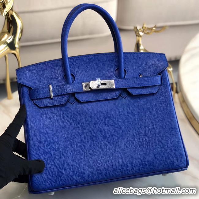 Reasonable Price Hermes original Epsom Leather HB35O Electro optic blue&silver Metal