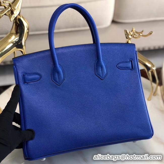 Reasonable Price Hermes original Epsom Leather HB35O Electro optic blue&silver Metal