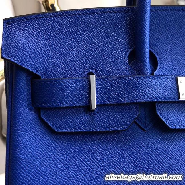 Reasonable Price Hermes original Epsom Leather HB35O Electro optic blue&silver Metal