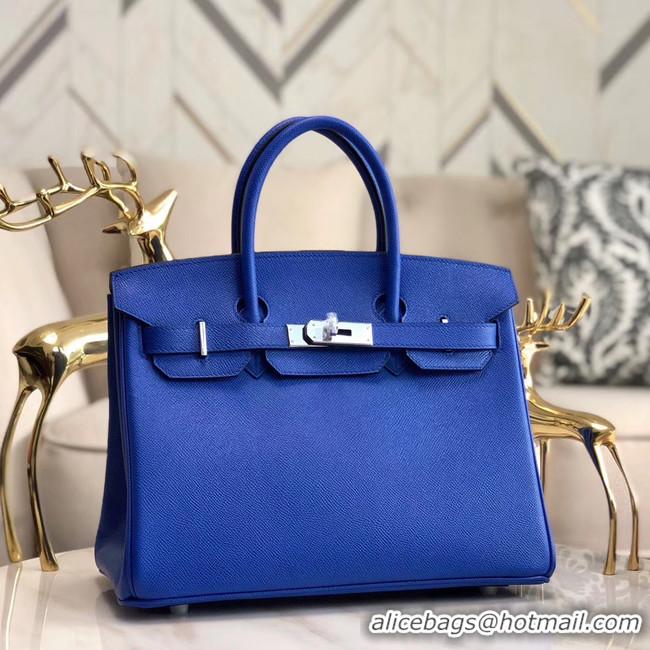 Reasonable Price Hermes original Epsom Leather HB35O Electro optic blue&silver Metal