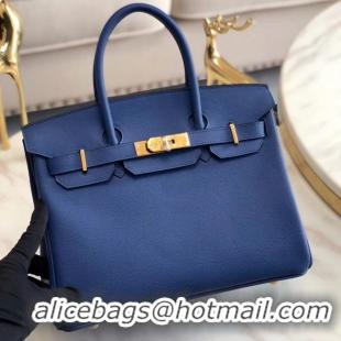 Classic Specials Hermes original Epsom Leather HB35O blue&gold Metal